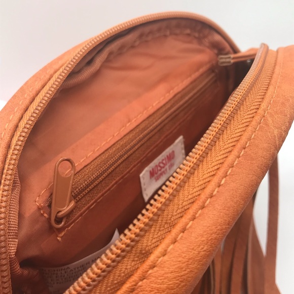 NWOT Mossimo Supply Co. Small Camel Crossbody Purse with Fringe - Picture 6 of 8